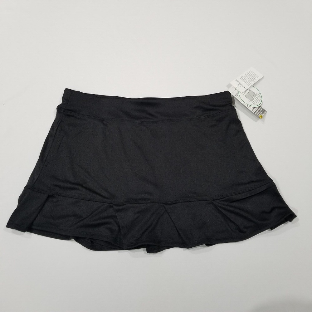 NWT Grand Slam Pleated Ruffle Hem Athletic Tennis Golf Skort Mini Skirt …